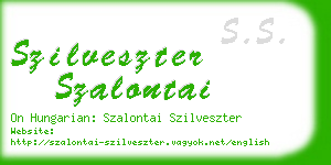 szilveszter szalontai business card